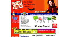 Desktop Screenshot of cheapsigns.com
